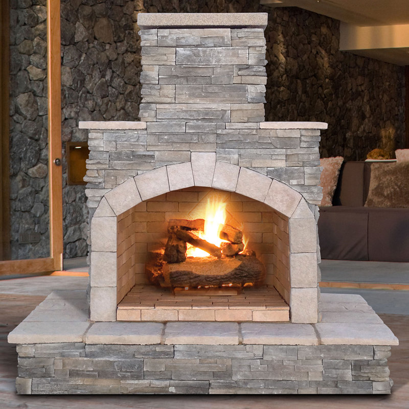 Cal Flame Foyer d’extérieur au propane/gaz naturel en pierre cultivée et Commentaires Wayfair.ca
